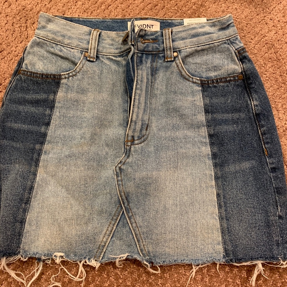 Two toned jean skirt